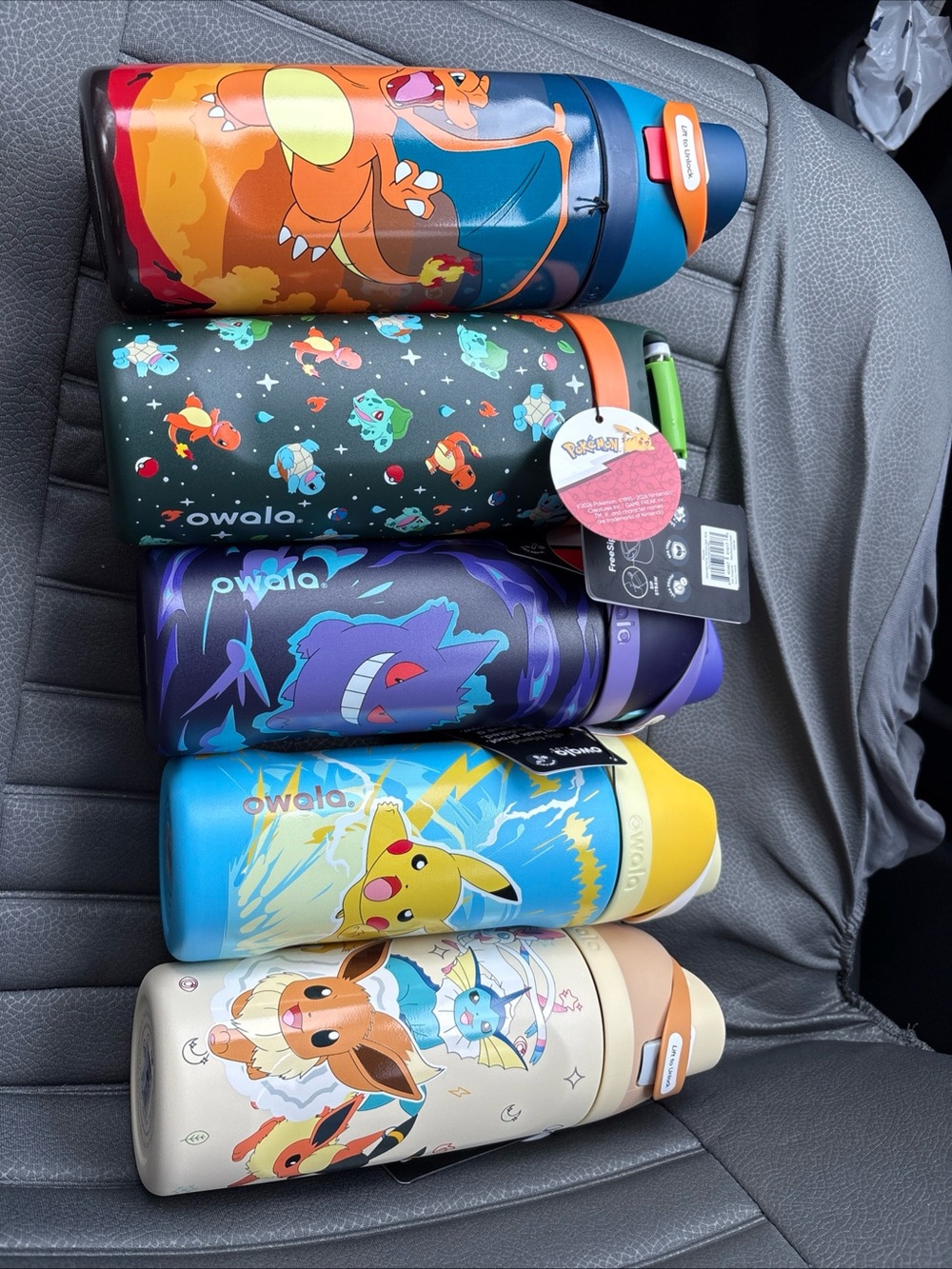 Kids Pokémon Stainless Steel Water Bottle - Pikachu (Yellow) 5 pack